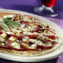 Fresh Plum, Walnut and Wisconsin Gorgonzola Pizza
