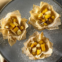 Mango Banana Phyllo Nests