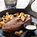 Skillet Steaks with Sauted Wild Mushrooms